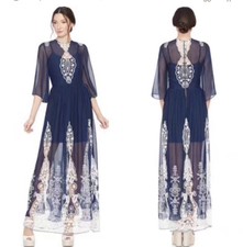 NWT Alice + Olivia Aquinnah Bell Sleeve Maxi Sz XS/0