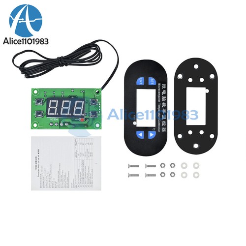 AC/DC12V Digital Thermostat Temperature Alarm Controller Sensor Meter LED Blue - Picture 11 of 12