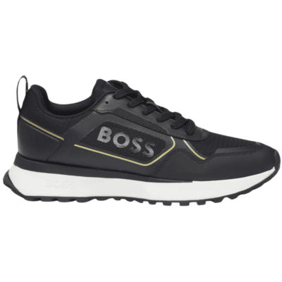 【送料&関税込】Hugo Boss Sneaker With Logo Hugo Boss Footwear JONAH-RUNN Logo Black Sneaker/Trainer | eBay