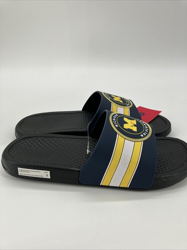 NCAA Michigan Wolverines Logo on Slide Size S 7-8 by FOCO - Picture 6 of 12