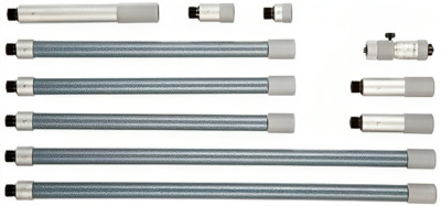 Mitutoyo 137-214 Tubular Vernier Inside Micrometer, Extension Rod Type, 2-40''