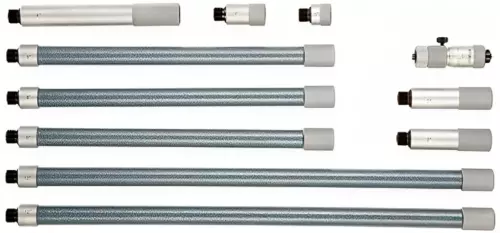 Mitutoyo 137-214 Tubular Vernier Inside Micrometer, Extension Rod Type, 2-40"