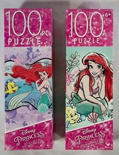 Lot of 2 Disney Princess Ariel The Little Mermaid 100pc Puzzles Bundle Set