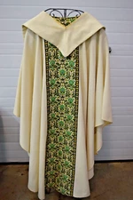 Used Church Vestment with Stole,  Vintage Priest Chasuble (CU1664) Chalice Co.