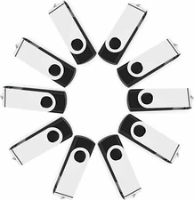 Kootion 10 Pack 8GB USB 2.0 Flash Drives Metal Anti-skid Thumb Drive Lot Memory 