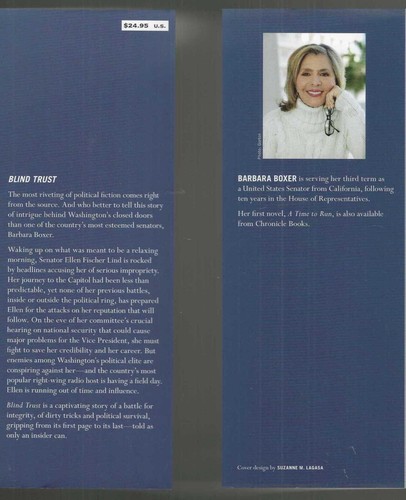 Senator Barbara Boxer Signed Book Blind Trust 2009 Hc/Dj Politics SF/CA/USA 1st - Picture 4 of 9
