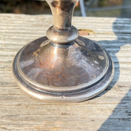 5" Antique Vintage Kuddish Silver Goblet Pedestal Cup - Picture 6 of 8