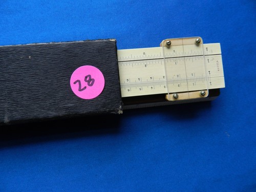 Slide Rule K and E ~ Mannheim #4051 Glass Cursor 20-1/2 inch Excellent - Picture 15 of 15