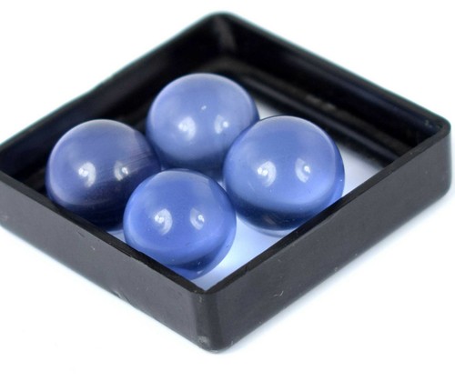 64 Ct/4 Pcs Tanzania Blue Tanzanite Gemstone Ball Lot Round Shape GH303 - Picture 1 of 6