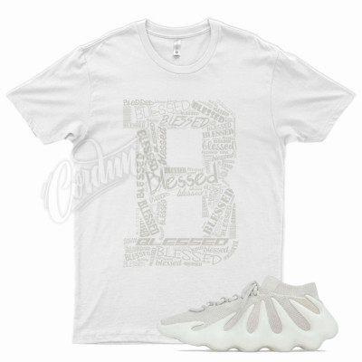 White BLESSED T Shirt for YZ 450 Cloud White 350 380 500 700 Natural Ash Blue