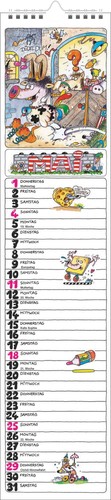 Kalender 2025 Wand -Happy Kalender 2025 -Streifenplaner 11,3x48,3cm Wandkalender - Bild 6 von 12