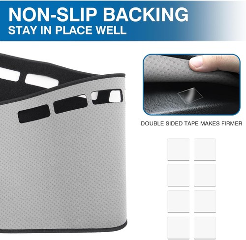 Black Dashboard Cover Mats Protector Anti-Glare Non-Slip Fits 24-26 Cybertruck - Foto 7 di 7