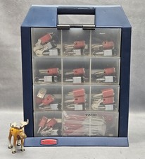 Masterlock Lot of 25 Locks & 10 Steel Lockout Hasps in Rubbermaid Organizer