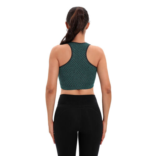 Womens Sports Seamless Push Up Bra Fitness Walking Yoga Vest Crop Tops Shapewear - Picture 8 of 18