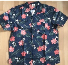 Snoopy  Hawaiian Floral Shirt Peanuts Large L Men’s Limited Edition