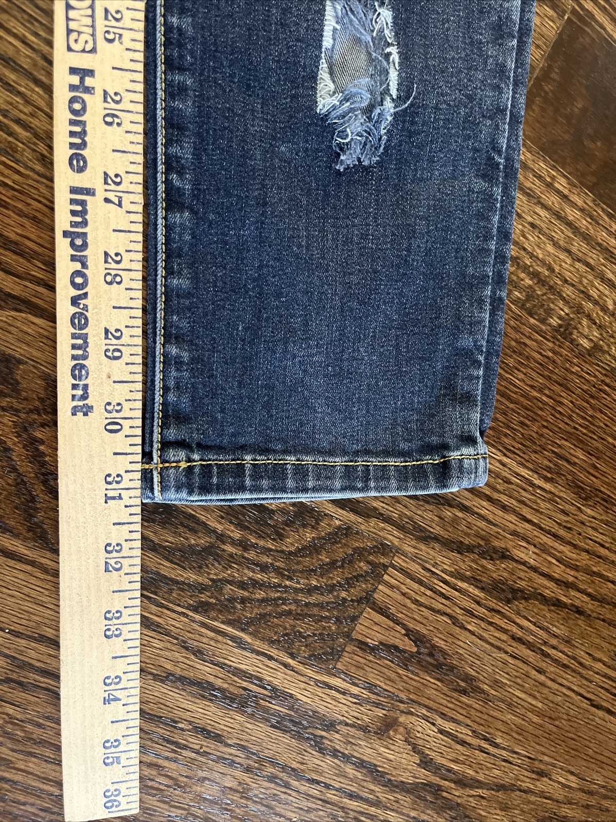 Level 99 Med Wash Lily Skinny Straight Distressed Blue Jeans Size 26 - View 5
