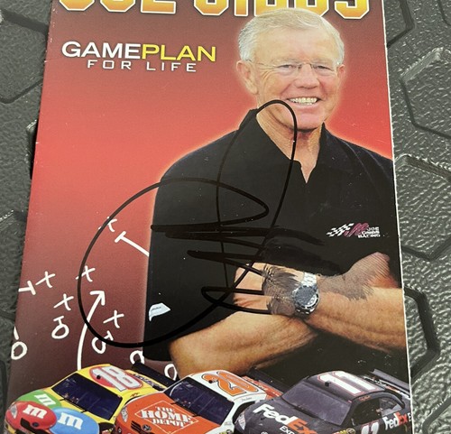 Joe Gibbs handsignierte 3,5x5,5 Broschüre - "Spielplan fürs Leben" - Bild 2 von 4