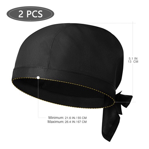 2 Pezzi Cappello Chef Turbante Miss Uomo e Donna Catering Cappelli Chef per - Foto 10 di 12