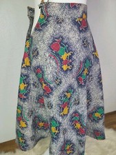 Vintage 1950s Tiny Dancers Novelty Print skirt, Quilted Ballerinas rockabilly XS