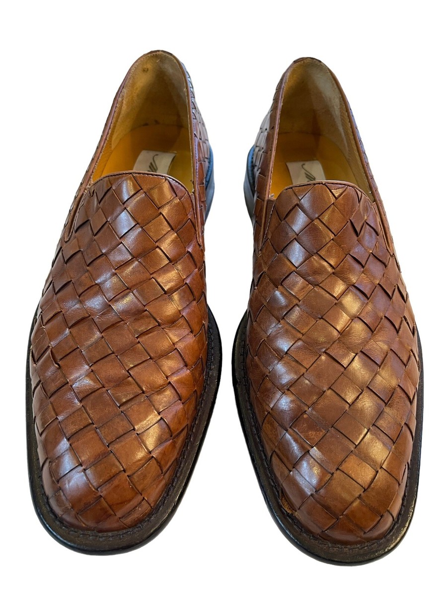 MEZLAN SONOMA BROWN WOVEN LEATHER SLIP ON SHOES, SIZE 8M | eBay display picture 3