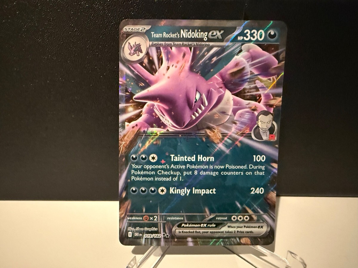 Team Rocket's Nidoking ex 118 2025 Pokemon Destined Rivals RR Card