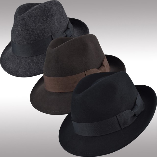 men's crushable fedora hats