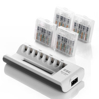 Battery Charger And Aaa Rechargeable Batteries Charge Aa/aaa Ni-mh Ni-cd 16 Pcs Battery Charger And Aaa Rechargeable Batteries Charge Aa/aaa Ni-mh Ni-cd 16 Pcs