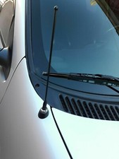Mástil de antena de acero inoxidable negro de 9" radio AM/FM para Nissan Frontier 1998-2022