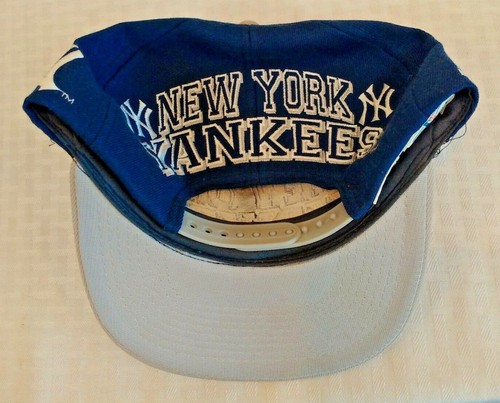Vintage 1990s DREW PEARSON Yankees Baseball Hat Cap New MLB Snapback Jeter Rare - Picture 2 of 2