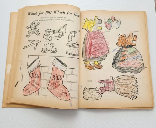 VTG FUN TILL CHRISTMAS 1965 Activity Book 192 Pgs 10 are Used Whitman Publishing - Imagen 10 de 13