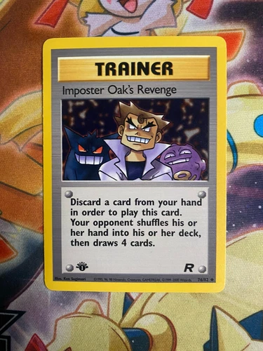 IMPOSTER OAK’S REVENGE 76/82 - 1ST EDITION Team Rocket - WOTC Pokemon CARD - NM