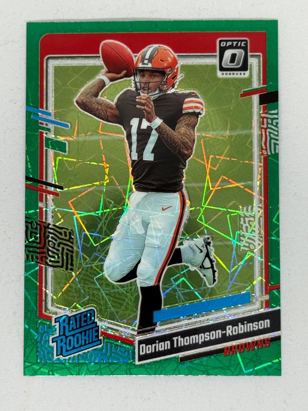2023 Optic - Rated Rookie Green Velocity Prizm #225 Dorian Thompson Robinson