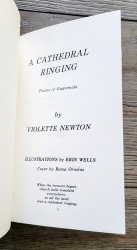 VIOLETTE NEWTON Signed Book A CATHEDRAL RINGING Poems of Guatemala - 1976 HC - Picture 11 of 13