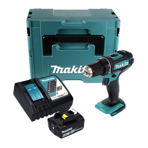 Makita Ddf 482 RG1J Akku Bohrschrauber 18 V 62 Nm + 1X Akku 6,0 Ah + Lader-image