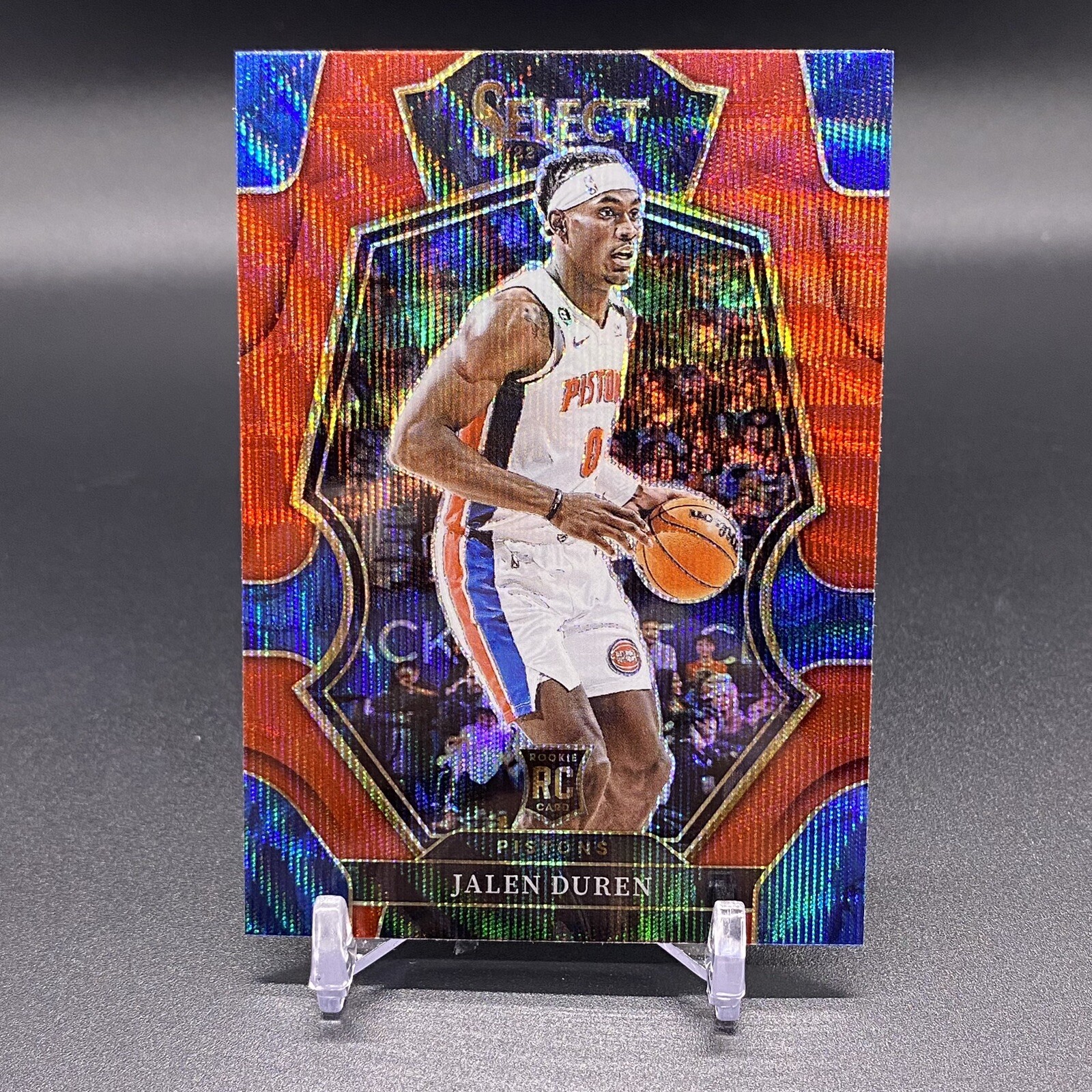 Red Wave Prizm! 🚨2022-23 Select Jalen Duren RC Detroit Pistons Rookie #176