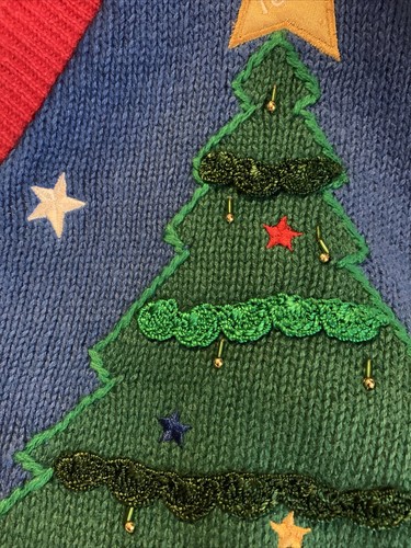 New Quacker Factory Women's Christmas Ugly Sweater Americana EmbelishEd Medium - Picture 11 of 12
