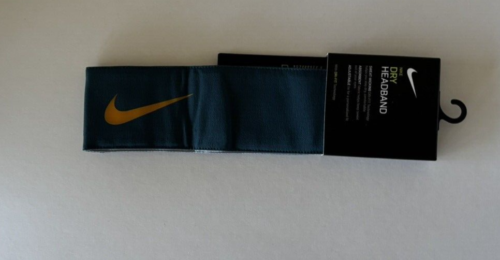 Nike Dri-FIT Head Tie Headband Nightshade / Canyon Gold Tennis Basketball RARE - Picture 6 of 9
