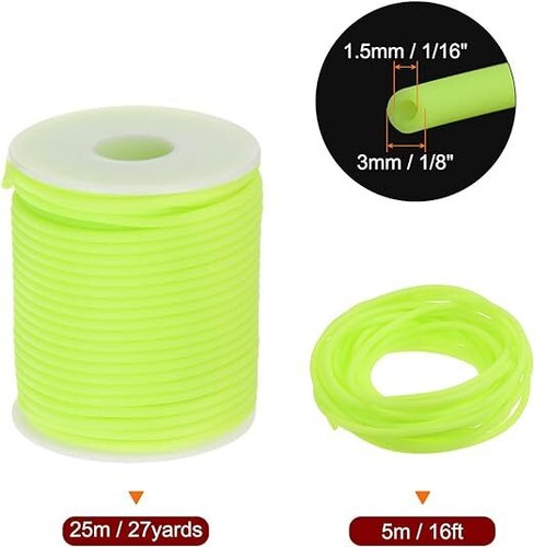 sourcing map Rubber Cord Tube Hollow Pipe 16ft 27yds 1/8" Dia 1/16" Hole Silicon - Picture 16 of 24