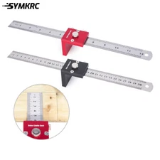 Metal Woodworking Scribe Ruler Positioning Steel Angle Line Marking Gauge Tools