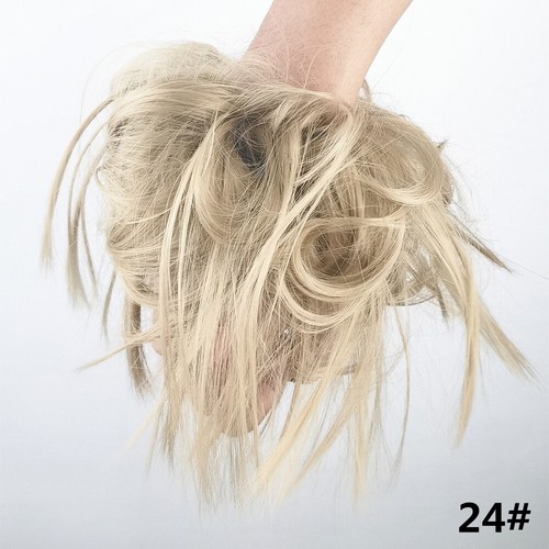 Messy Bun Hair Piece Scrunchie Updo Cover Curly Hair Extensions Real as Human - Picture 13 of 42