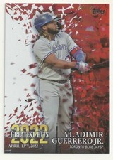 2023 TOPPS BASEBALL - VLADIMIR GUERRERO JR - 2022 GREATEST HITS - #11 - BLUE JAY