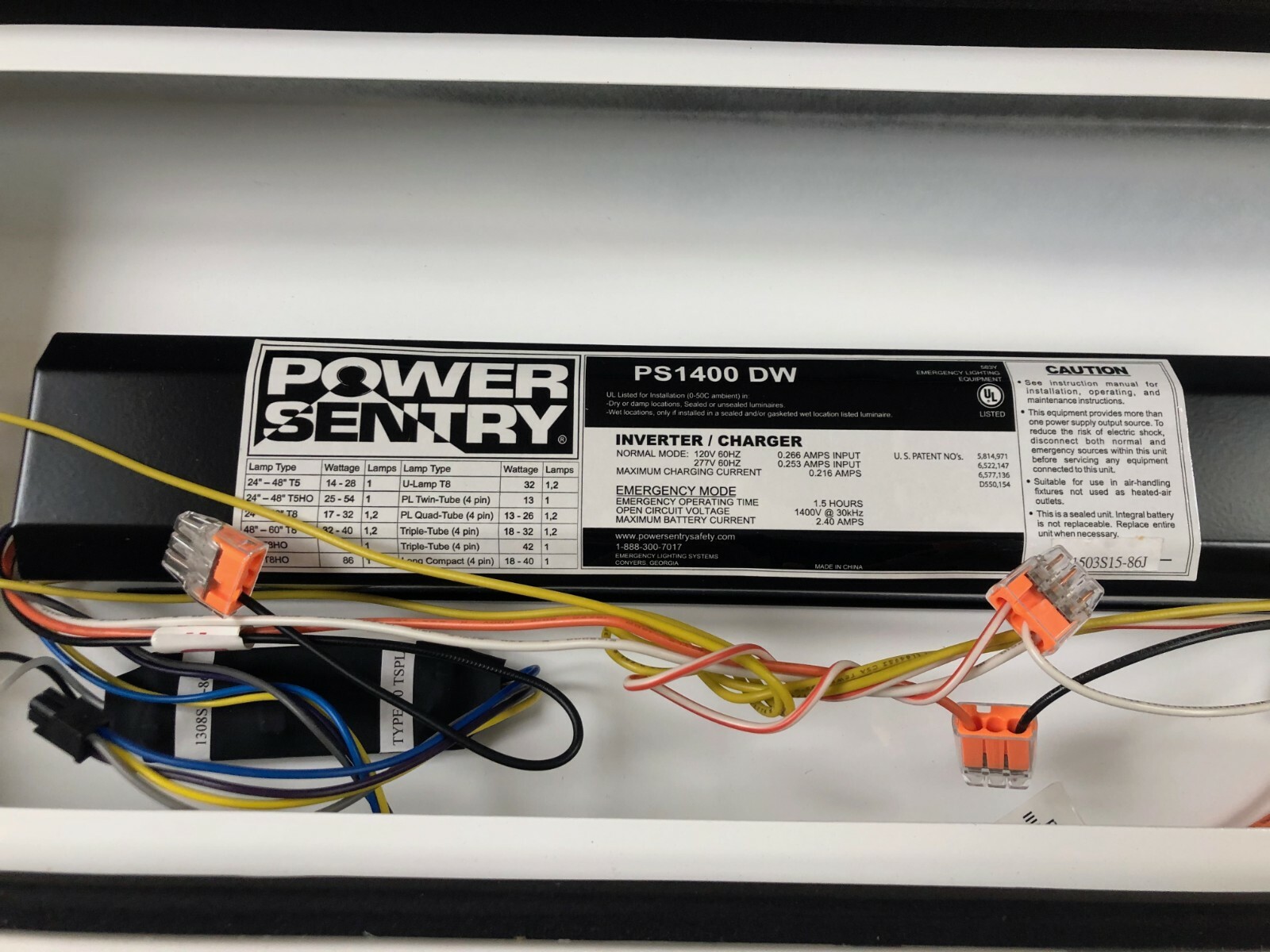 DMW232277GEB10ISEL14DW Lithonia Light Emergency Ballast 1.5h