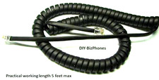 2-Pack Flat Black 9Ft IPitomy IP Phone Handset Cord IP290 IP550 Receiver Curly