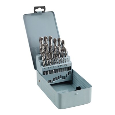 Timco 25-teiliges HSS Bohrer-Set - 135° Split Point Jobber Bohrer für Metall & Stahl