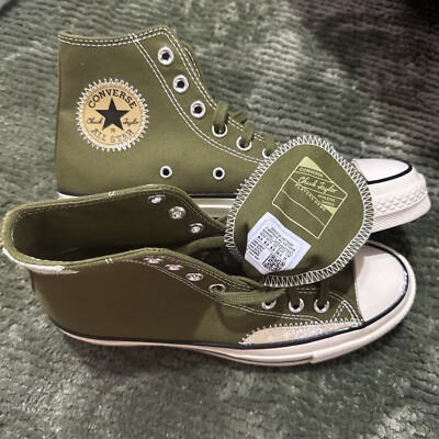 Size 6.5 m / 8.5 w - Converse Chuck 70 High Crafted Ollie Patch - Egret