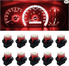 10PCS T10 194 168 Car Dash Instrument LED Light Bulbs with Twist Lo Color: Red