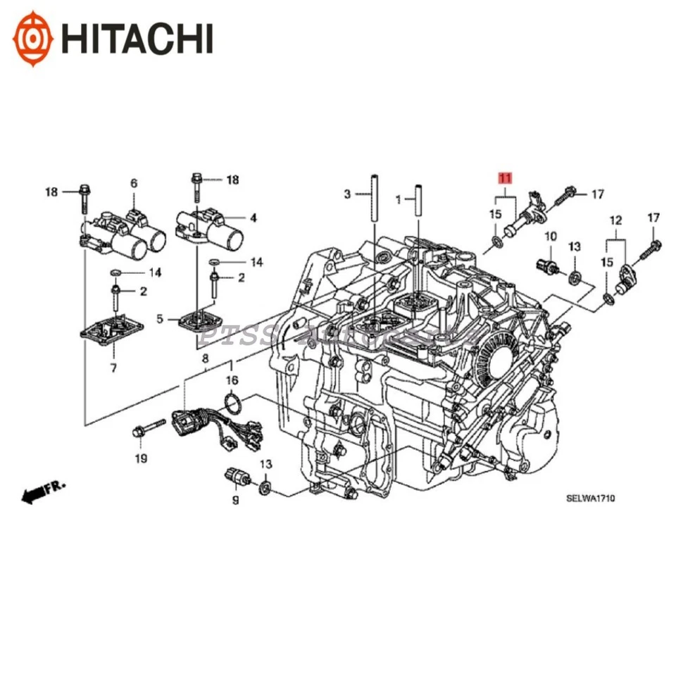 Sensor de velocidad de vehículo de entrada/salida Hitachi OEM para Honda FIT HR-V ACCORD Foto 4 de 4