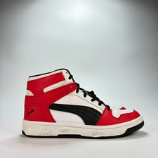 Puma Rebound LayUp SL Red White High Top Basketball Shoes 370486-17 Youth Sz 4C