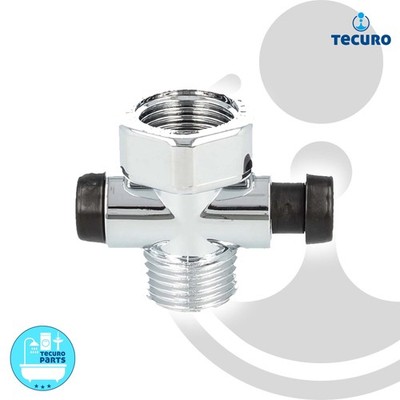 tecuro Duschstopp - Wasserstop für Handbrause Duschbrause - chrom