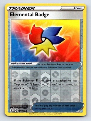 Elemental Badge 147/203 Uncommon Evolving Skies Pokemon Reverse Holo Near Mint